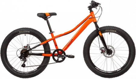 Велосипед NOVATRACK DOZER STD 24 оранжевый, сталь. рама 12", 6 скор., Shimano TY21/Microshift TS3