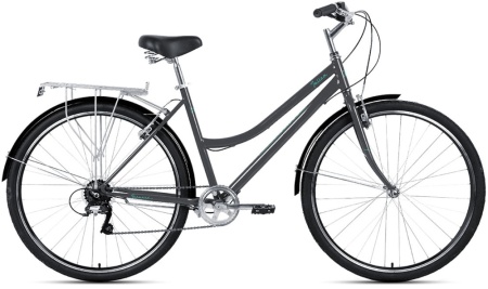 Велосипед FORWARD TALICA 28 2.0 (28" 7 ск. рост. 19") 2022, темно-серый/бирюзовый, RBK22FW28006