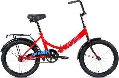 Велосипед ALTAIR CITY 20 (20" 1 ск. рост 14" скл.) 2020-2021, красный/голубой, RBKT1YF01006