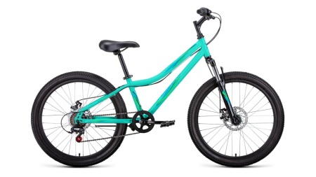 Велосипед FORWARD IRIS 24 2.0 D (24" 6 ск. рост. 12") 2022, мятный/зеленый, RBK22FW24835