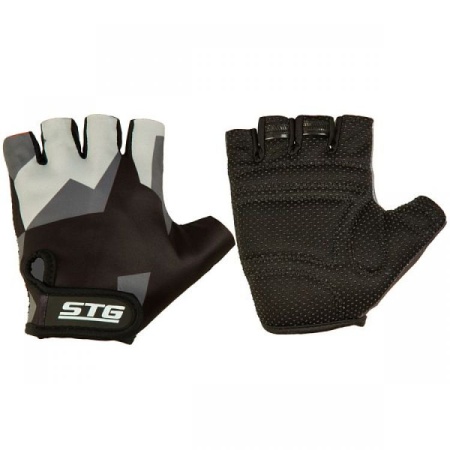 Перчатки STG мод.820 с защитной прокладкой,застежка на липучке,размер XL,серо/черные