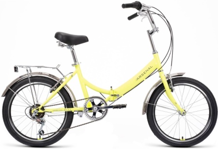 Велосипед FORWARD ARSENAL 20 2.0 (20" 6 ск. рост. 14" скл.) 2022, ярко-зеленый/темно-серый, RBK22FW2